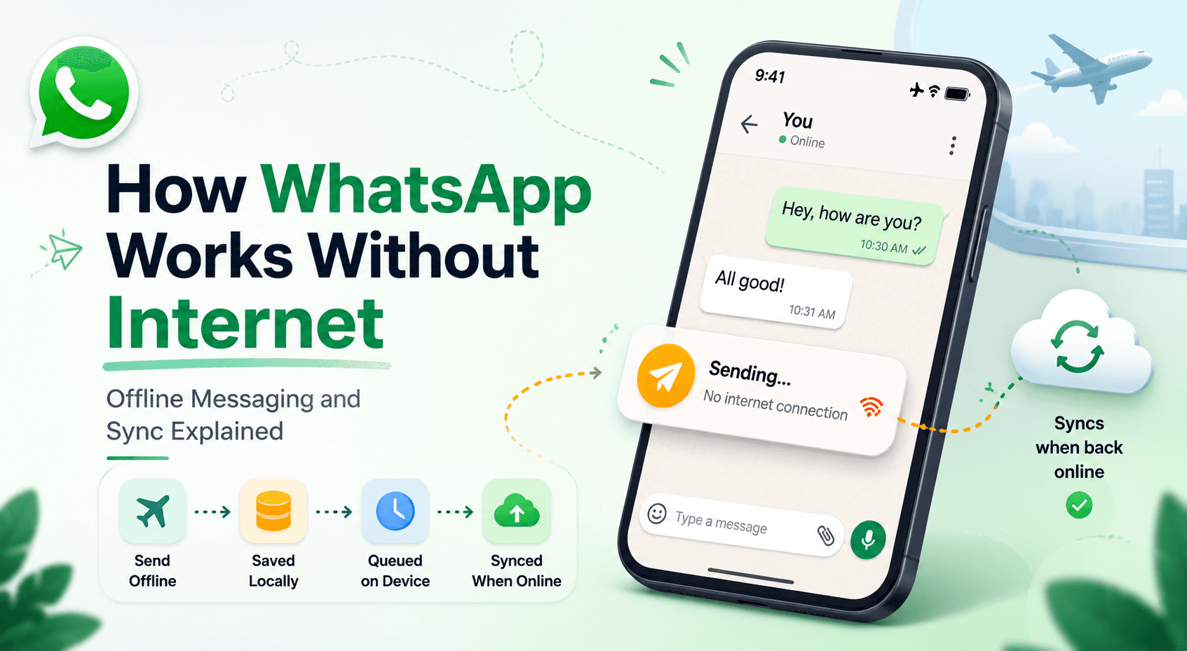 How WhatsApp Works Without Internet: Offline Messaging and Sync Explained