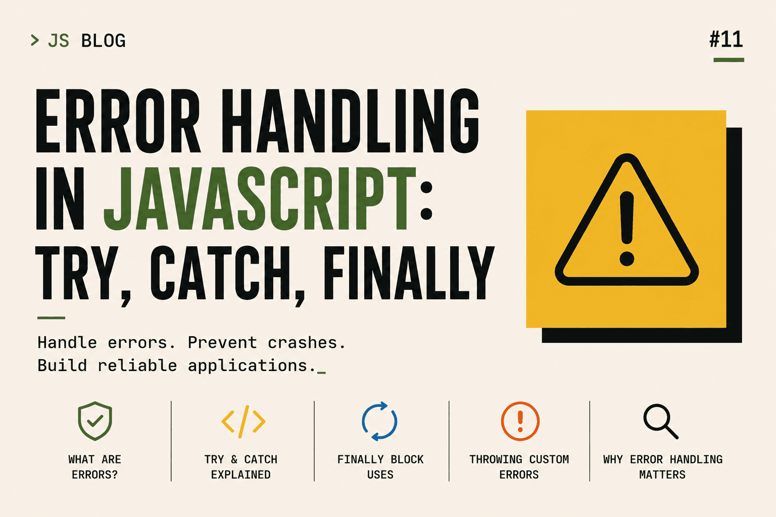 Error Handling in JavaScript: Try, Catch, Finally