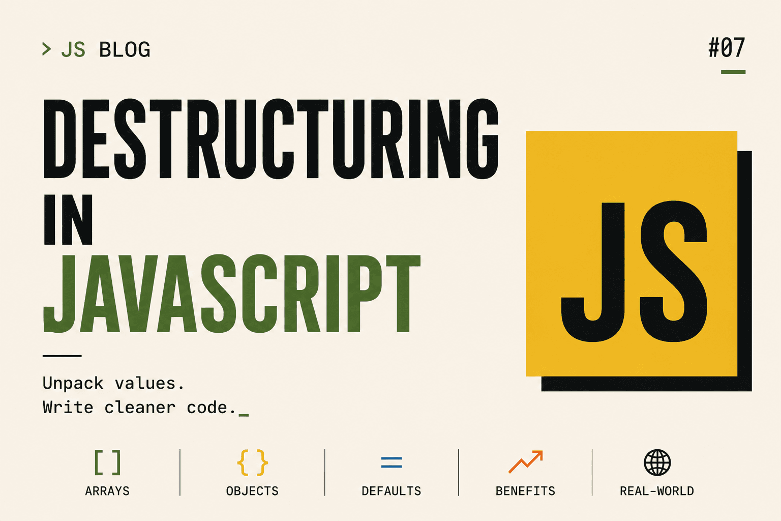 Destructuring in JavaScript